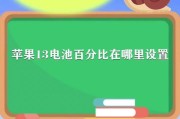 苹果手机电量显示百分比设置教程（轻松掌握苹果手机电量显示设置方法）