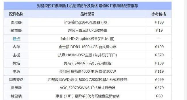 一台9000元电脑配置清单，打造高性价比的电脑（以性价比为关键，如何选购合适的电脑配置）