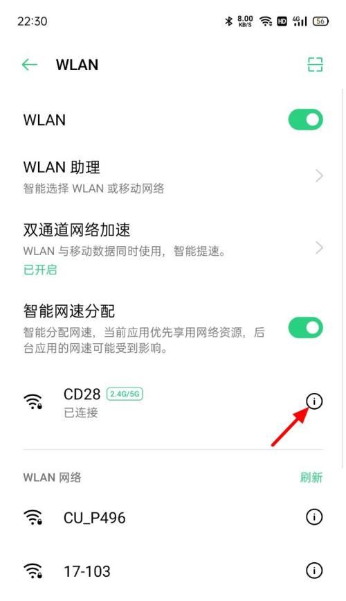 手机查看已连接WiFi密码的方法（快速找回已连接WiFi密码）