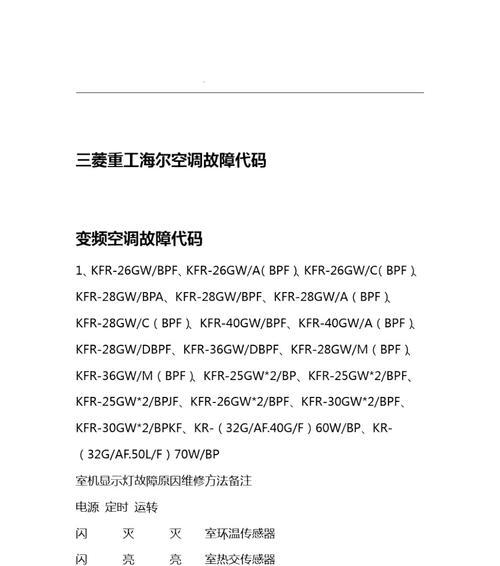 三菱空调P81故障及其原因（探究P81故障的发生原因与解决方法）