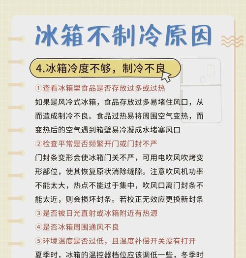 冰柜制冷效果不佳的原因及解决方法（探究冰柜制冷效果不佳的各种原因）