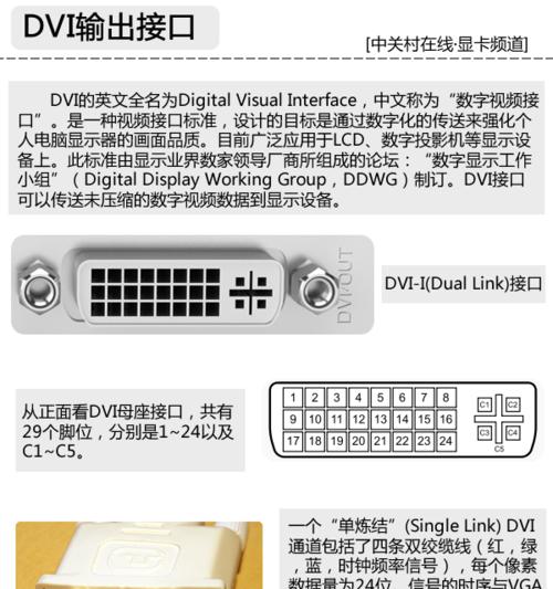 DVI接口是什么？如何正确连接和使用DVI接口？